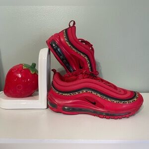 Nike Air Max Red & Leopard Print Shoes